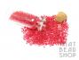 Colour Lined Pale Amber w- Raspberry Size 11-0 Seed Beads